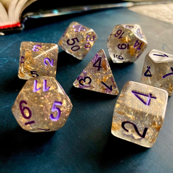 METEOR Shower DnD Dice Set, Polyhedral Dice Set for Dungeons & Dragons, Pathfinder, Critical Role