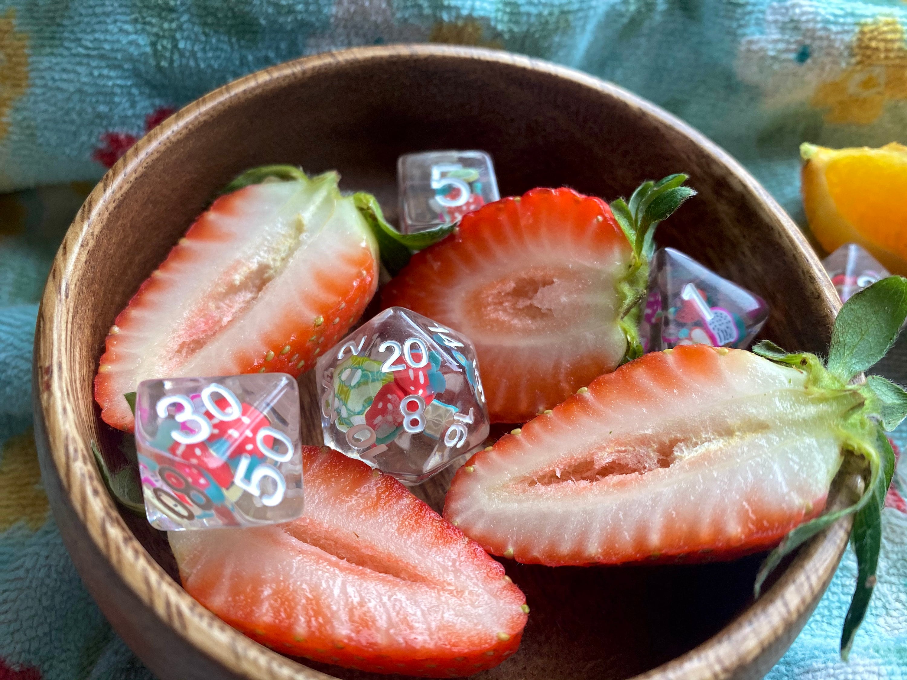 Fruit Salad Dice set Dnd Dice Set for Dungeons and Dragons Polyhedral