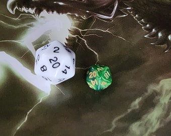 Mini Swamp Dice - miniature Dnd dice set 4 Dungeons and DRagons, tiny cute small critical role dice