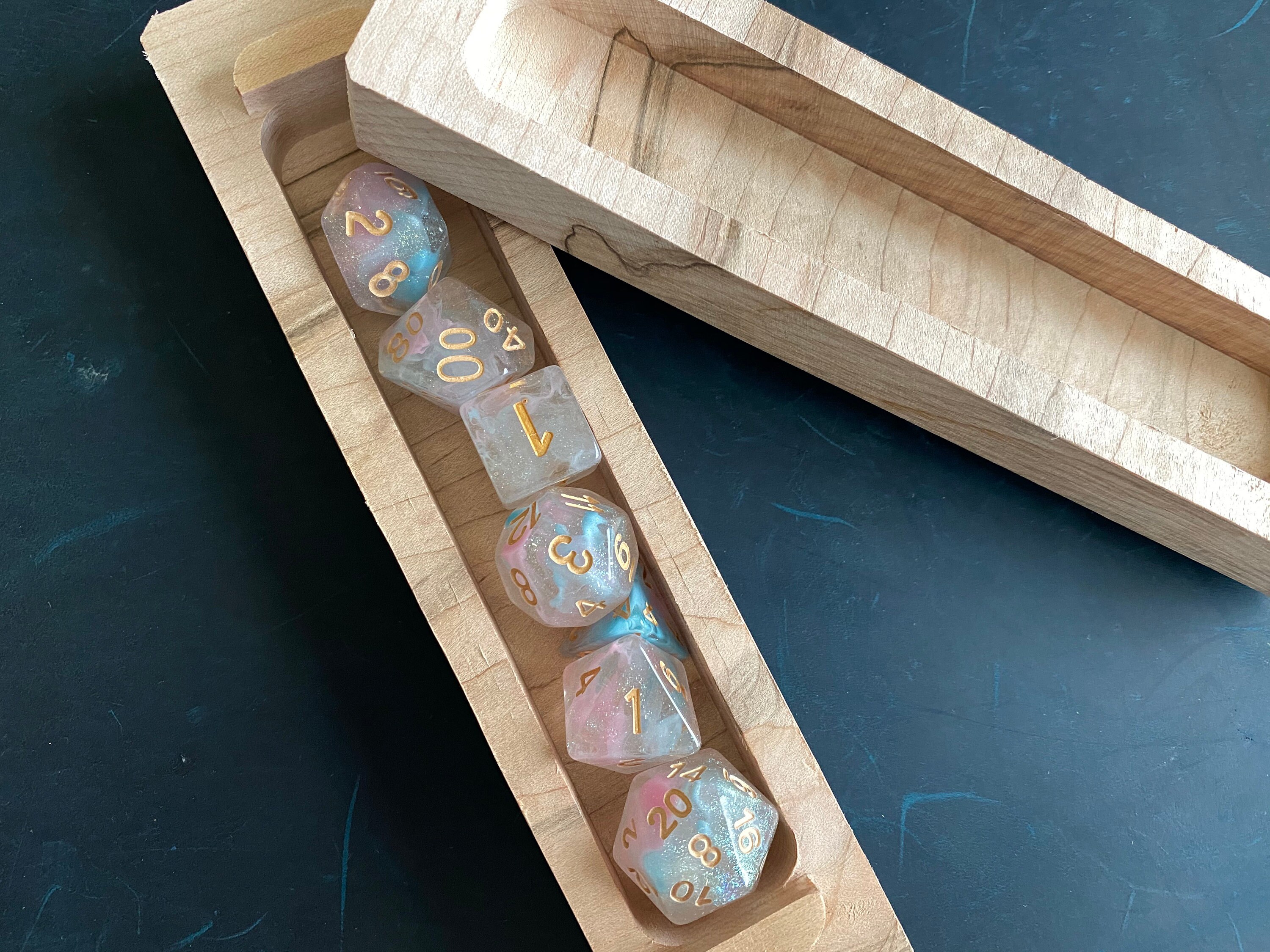 Dice box dnd dice vault engraved dice holder dnd gifts Games & Puzzles