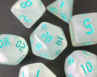 Ancient Magic Turquoise DnD Dice Set for Dungeons and Dragons ttrpg, Cute Spring  Polyhedral Dice Set for Tabletop Role Playing Games