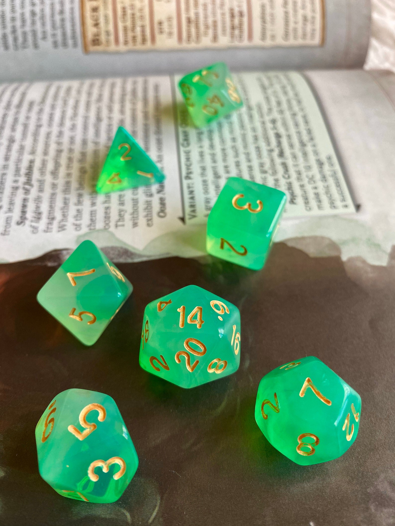 GELATINOUS CUBE DnD Dice Set RPG Dice Set D&D Dice Set For Etsy