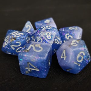 Fey Ocean Dnd dice set for Dungeons and Dragons, Pathfider 2e and TTRPG's d20 polyhedral critical role image 5