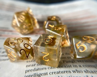 Sand Dune dnd dice set for Dungeons and Dragons, Critical Role Polyhdedral dice set