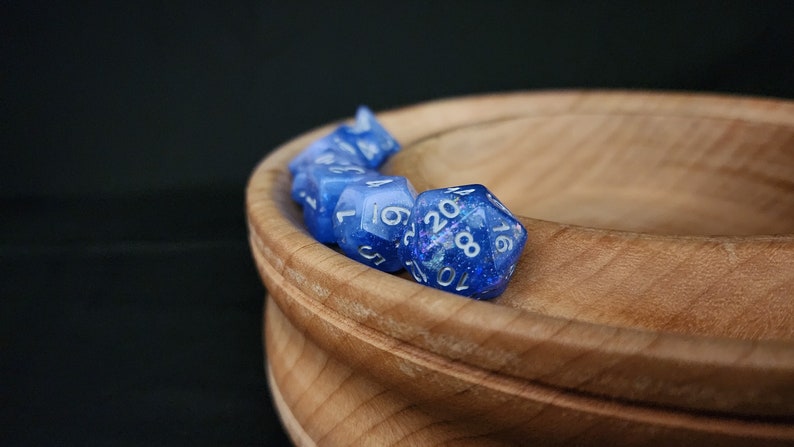 Fey Ocean Dnd dice set for Dungeons and Dragons, Pathfider 2e and TTRPG's d20 polyhedral critical role image 1