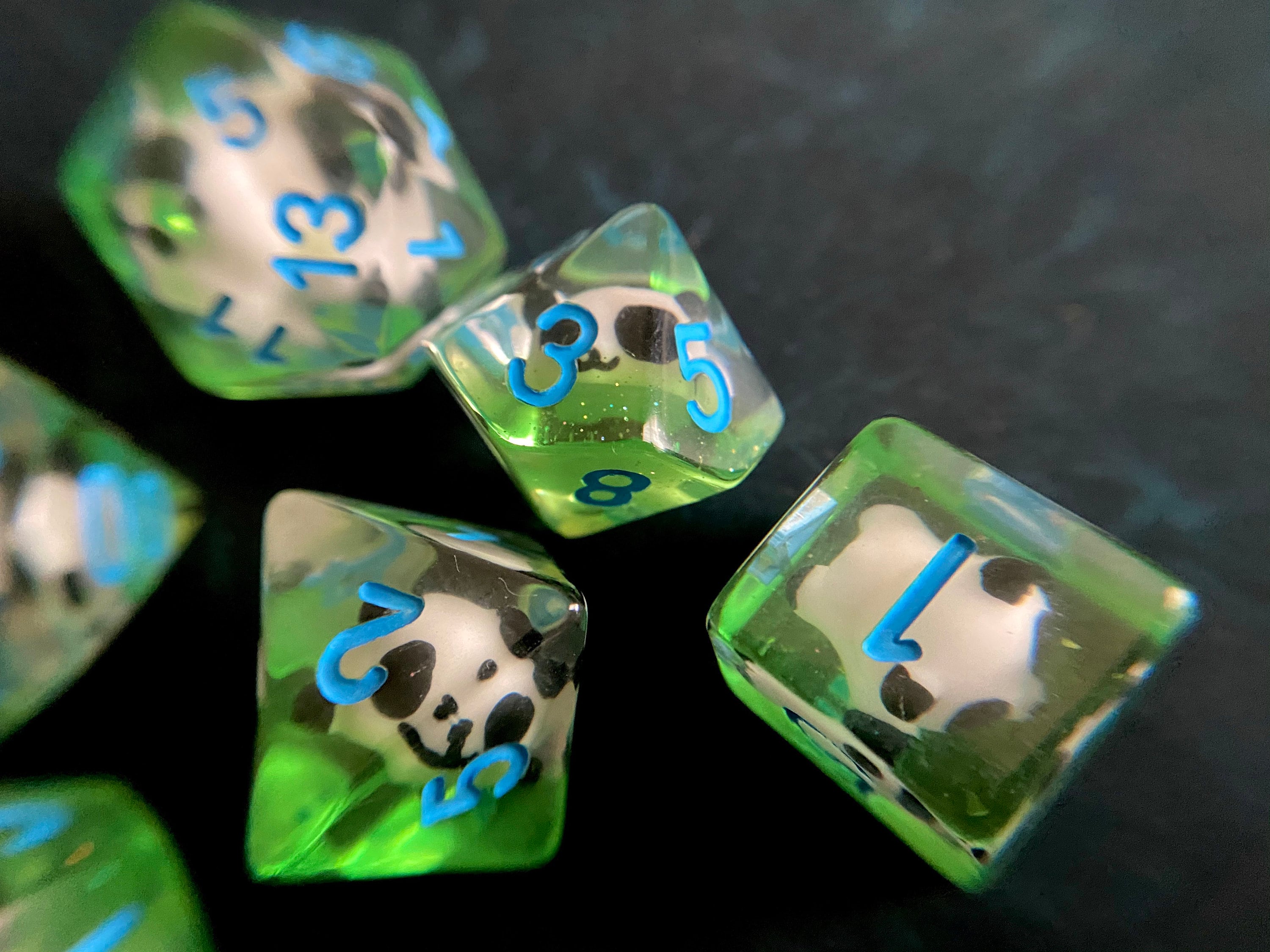 Panda Dice Dungeons and Dragons DND Polyhedral Dice Set