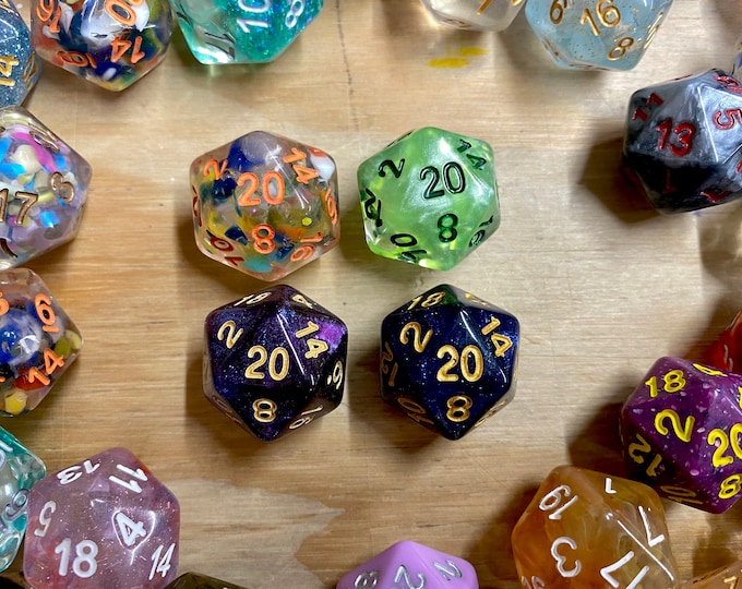 D20 Mystery Dice, dnd dice set, dice grab bag, random d20 dice for Dungeons and Dragons dice, Tabletop RPG