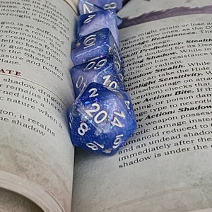 Fey Ocean Dnd dice set for Dungeons and Dragons, Pathfider 2e and TTRPG's d20 polyhedral critical role image 2