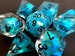 Tears dnd dice set for Dungeons and Dragons, d20 Polyhedral dice set for TT RPG critical role iridescent sparkles! Adventurers Woodworks 
