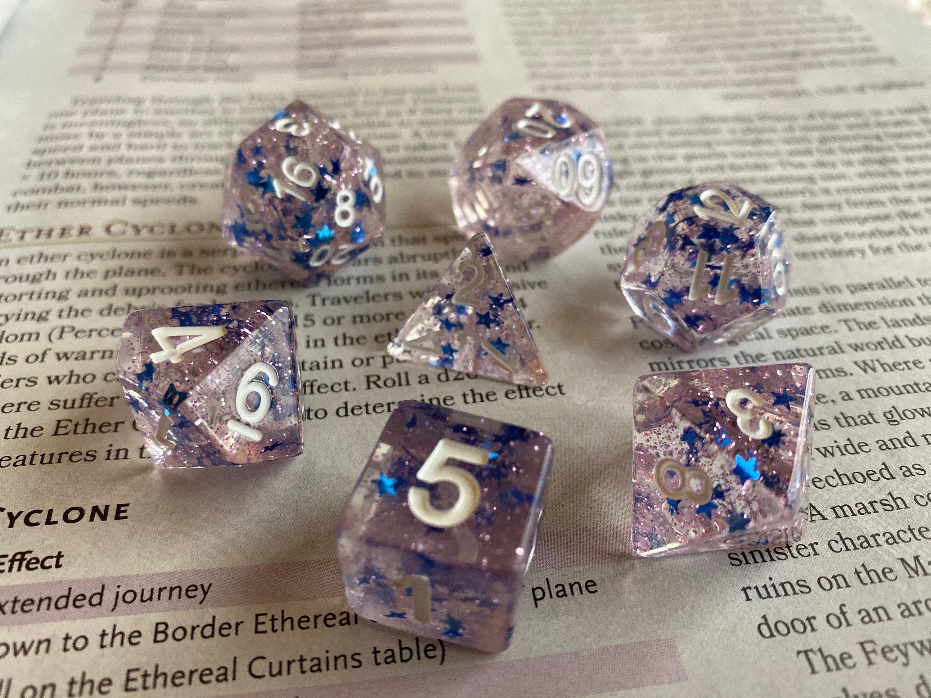 DARK MOON dnd dice set for Dungeons & Dragons Rpg Polyhedral Etsy