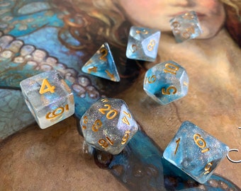 MER-MAGE DnD Dice Set for Dungeons and Dragons, Polyhedral rpg Dice Set for Pathfinder TTRPG