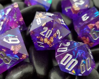 Ethereal Potion Sharp Edge Dnd dice set, d20 Polyhedral dice set for Dungeons and Dragons