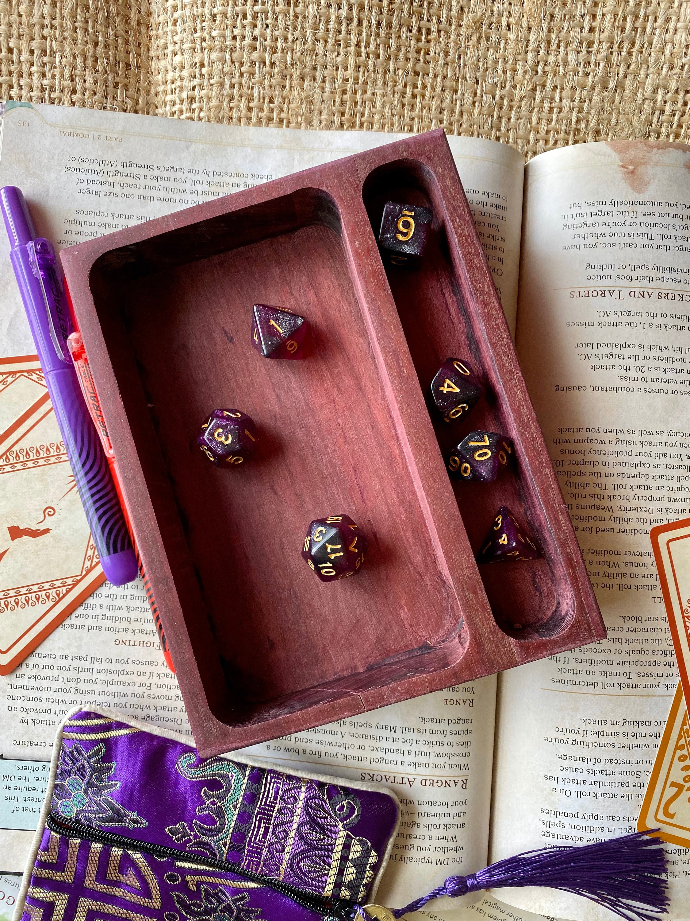 Wooden Dice for dnd dice SEt, Dungeons & Dragons, Warhammer 40K, MAgic