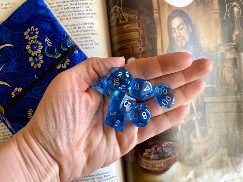 WATER DROP Dnd Dice Set for Dungeons and Dragons Rpg Etsy