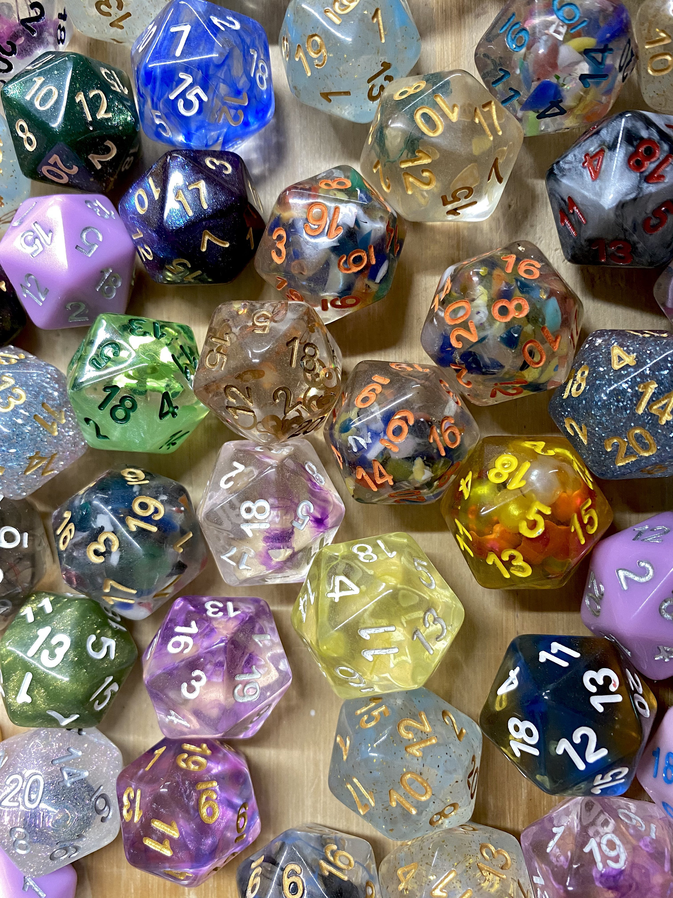 D20 Mystery Dice, dnd dice set, dice grab bag, random d20 dice for