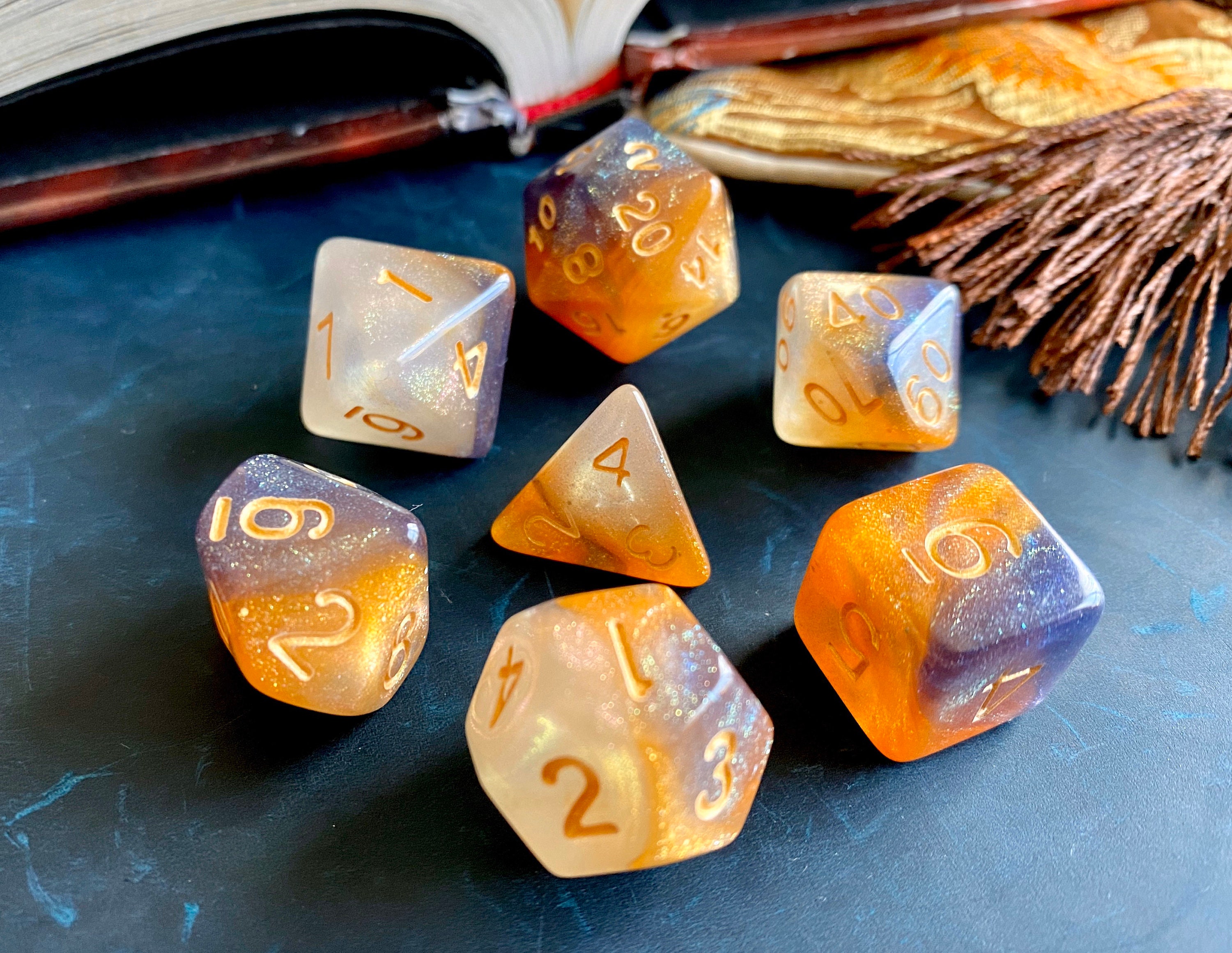 Mystic FOX DNd DIce SEt for DUngeons ANd DRagons TTrpg, POlyhedral DIce
