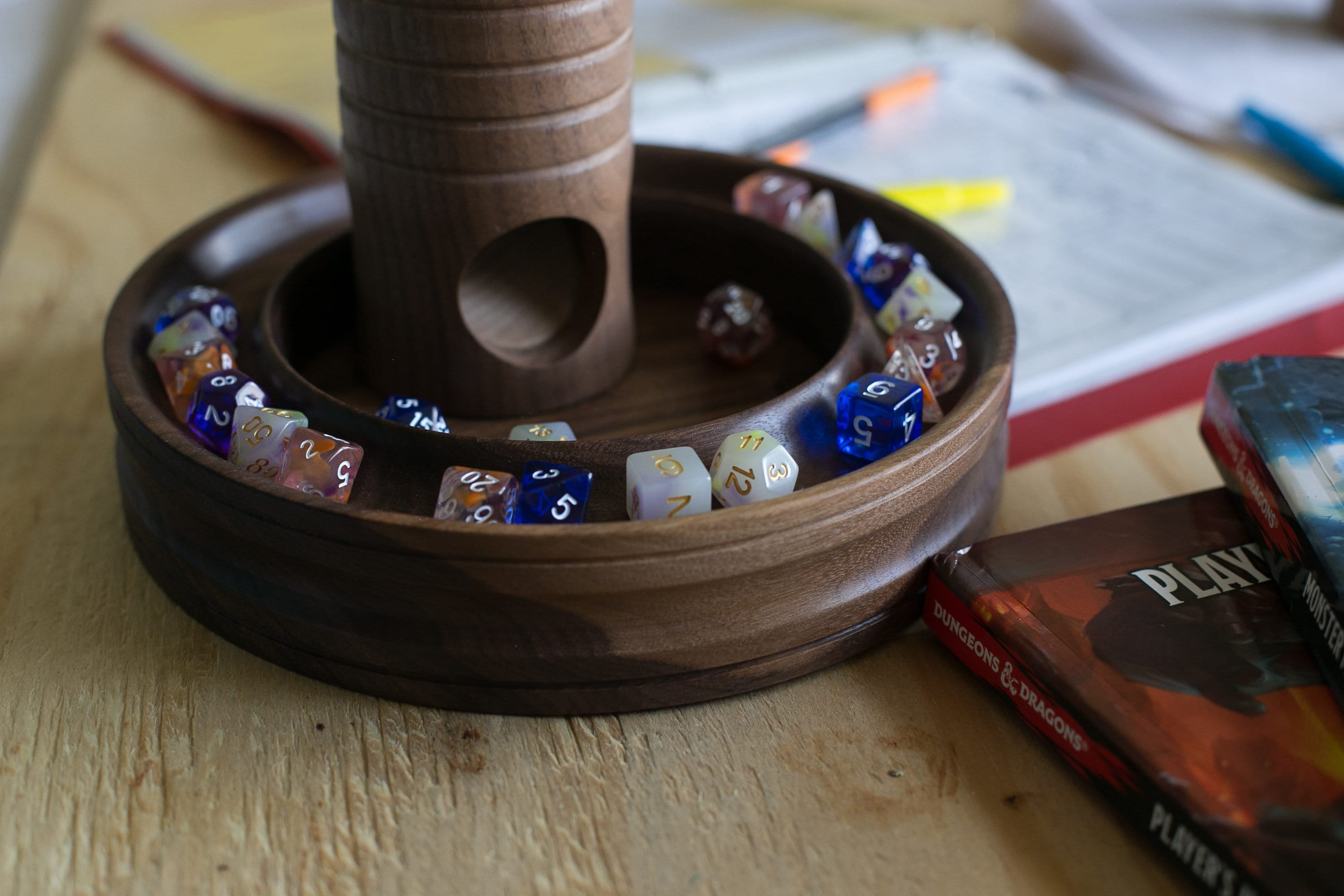 Dice Tray CUSTOM Handcrafted SOLID Wood Dice Tray for Dungeons and