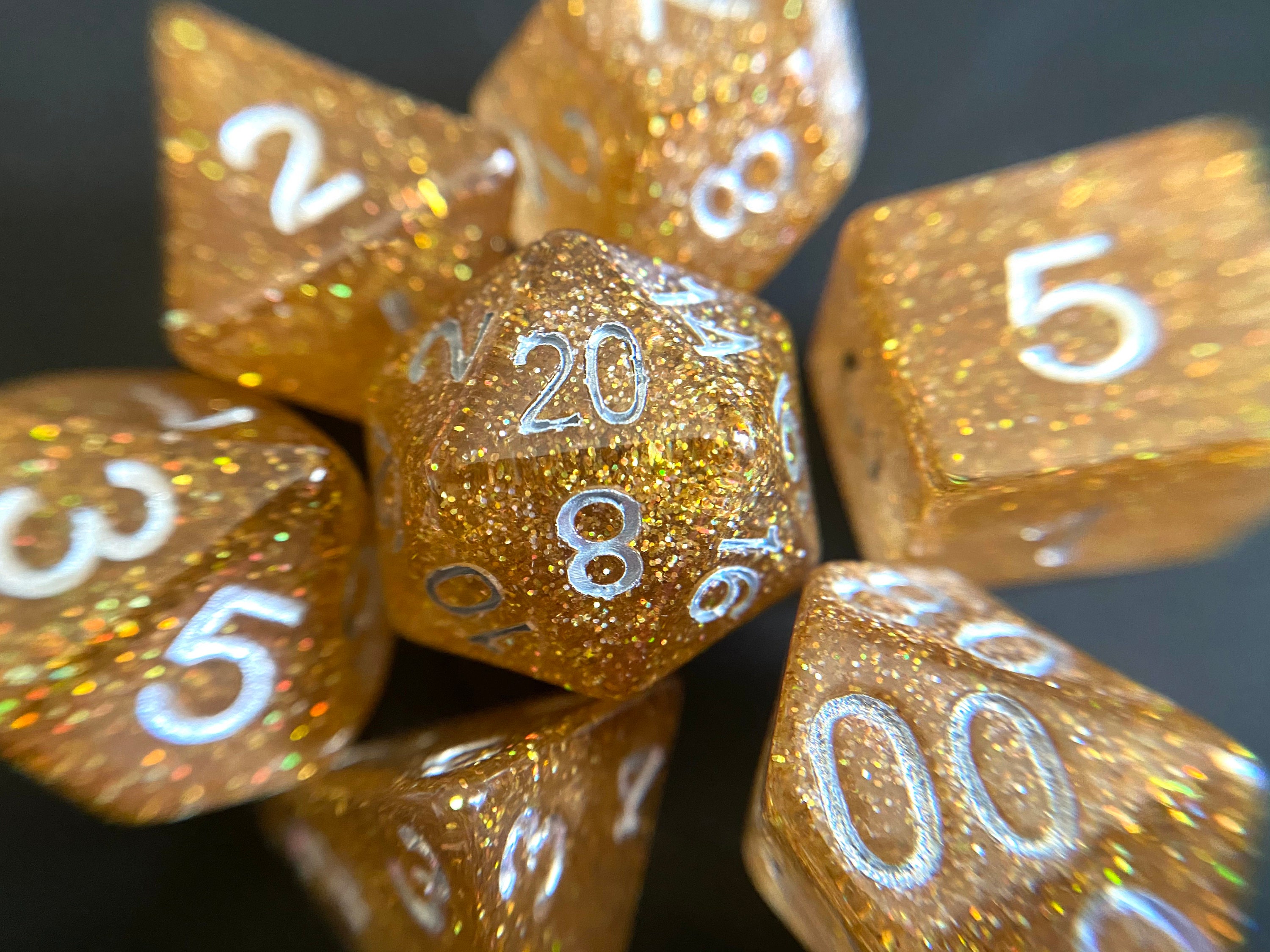 Gold SHimmer DNd DIce SEt, RPg DIce SEt FOr DUngeons & DRagons