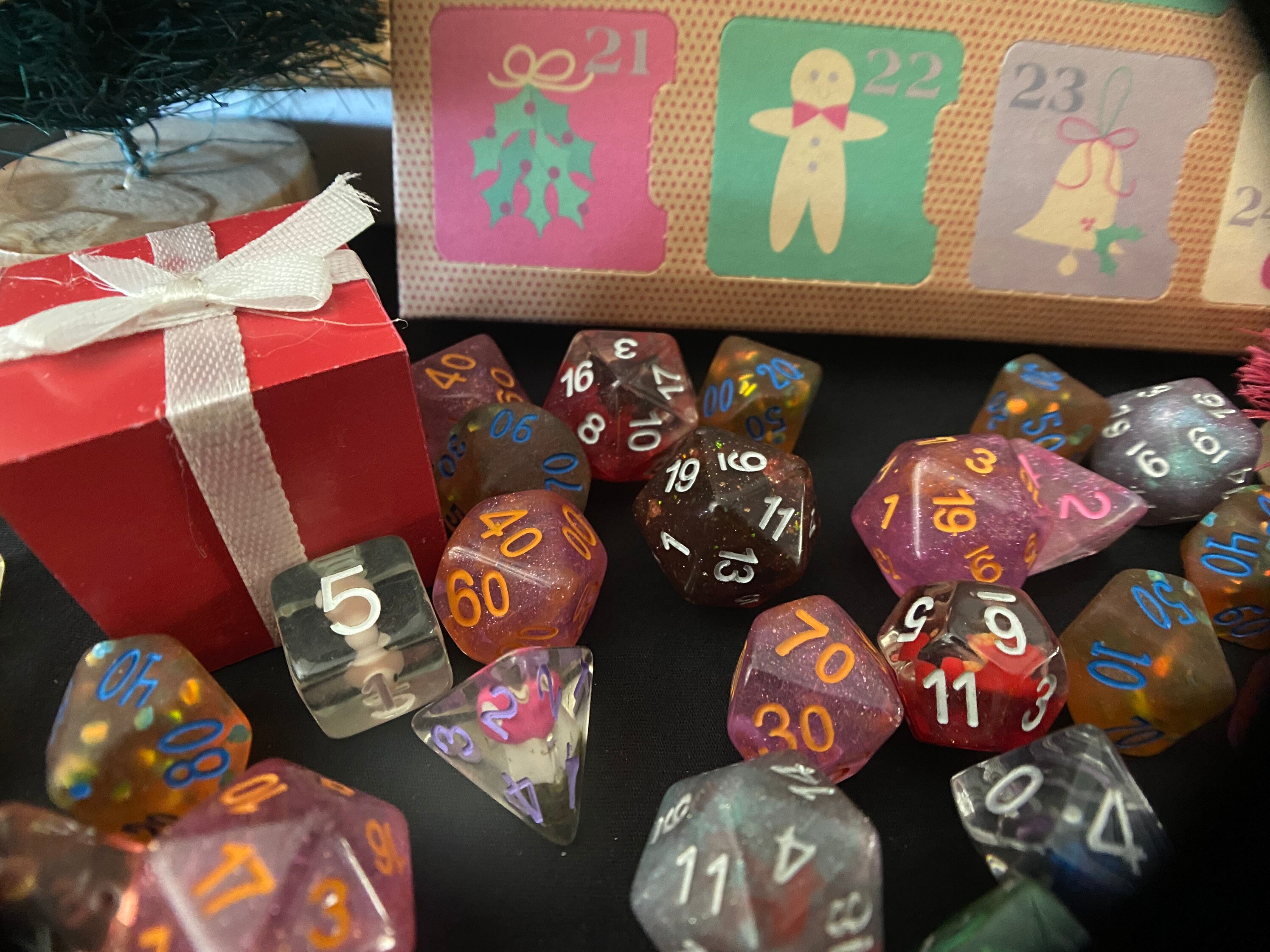 Dice Advent Calendar Countdown to Christmas Dice Polyhedral Etsy