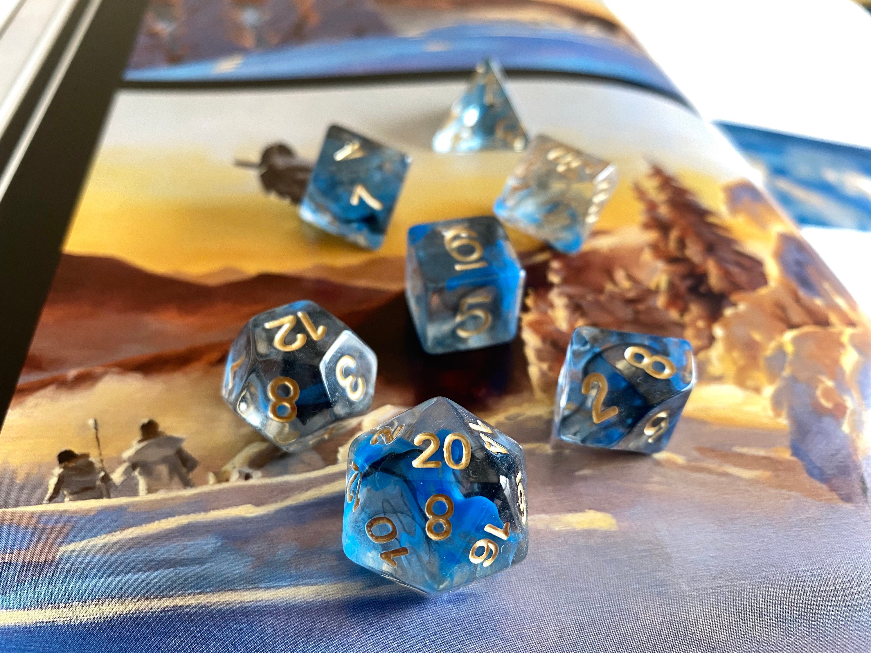 VALOR dnd dice set for Dungeons and Dragons TTrpg, d20 Polyhedral Dice