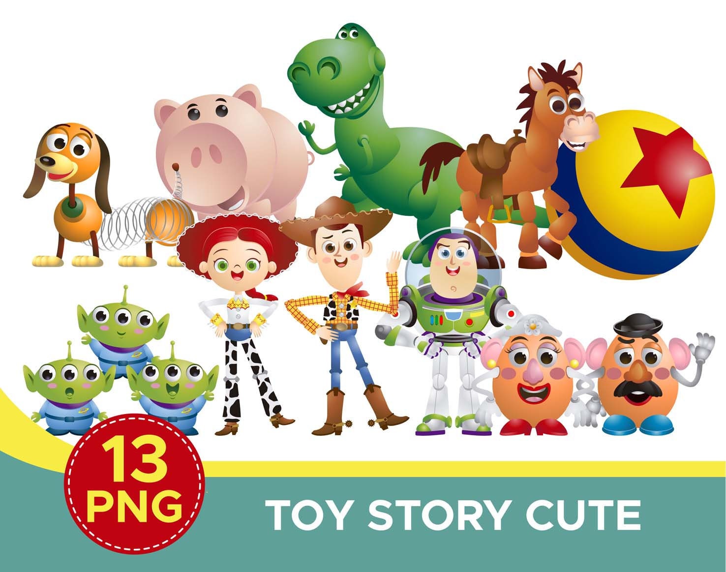 Toy Story Cute Toy Story Clipart Toy Story Pattern Toy Etsy