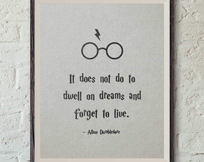 Printable Harry Potter/dumbledore Quote Letterpress Inspired - Etsy