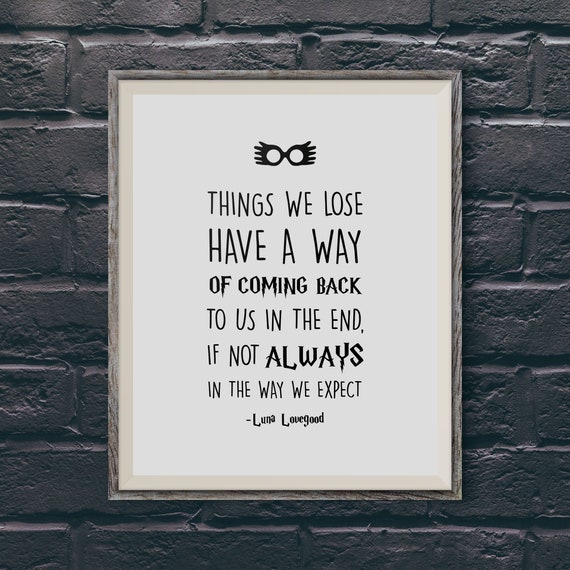Printable Harry Potter Luna Lovegood Quote Art Instant Etsy