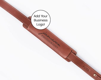 Customized Dutch Brown Leather Camera Strap |  for DSLR, Mirrorless, Film | Photographer Gift | Corporate Gift