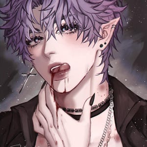 Vampir Rafayel Love and Deepspace 100x150 Kunstdruck