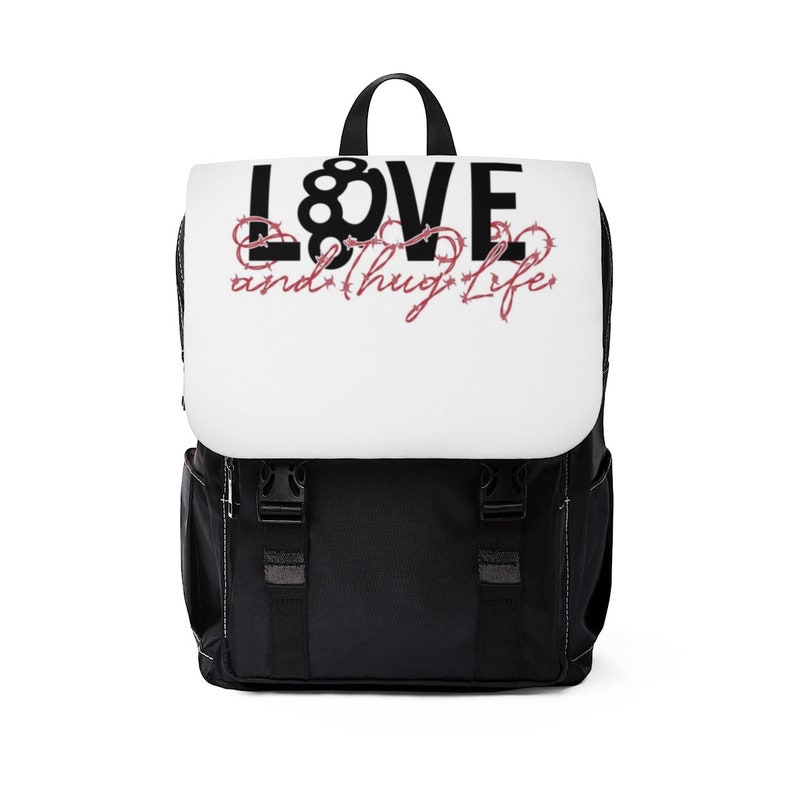 Love and Thug Life Barbed Wire Unisex Casual Shoulder Backpack