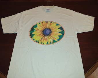 Flower T Shirt  Black Eyed Susan Great Garden Gift100% Preshrunk Natural Cotton *New* Size- Large