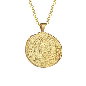 Byzantine Silver Coin Necklace | Museum Quality Replica of an Ancient Coin