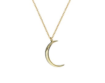 Silver Crescent Necklace