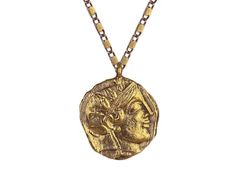 Athena and Owl Necklace | Museum Quality Replica of an Ancient Greek Coin