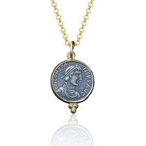 Constantius II Ancient Roman Coin Necklace – 925 Silver Pendant Inspired by Late Roman Empire