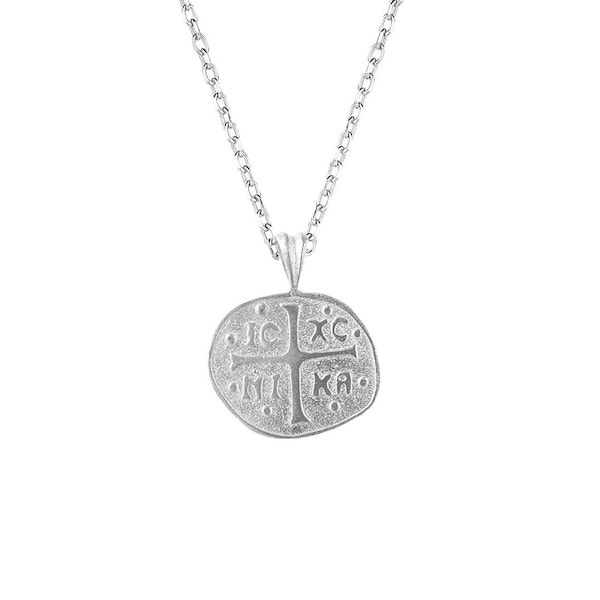 Greek Orthodox IC IX NIKA Necklace - 925 Sterling Silver