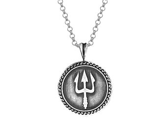 Silver Trident Necklace