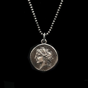 Silver Nymph Necklace - Museum Quality Replica of an Ancient Coin
