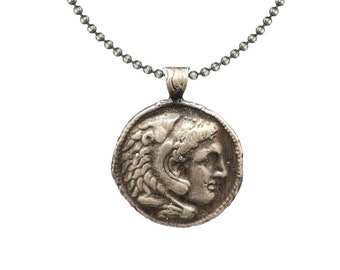 Zeus and Alexander The Great Necklace | Museum Quality Replica of an Ancient Greek Coin