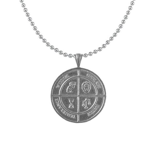 Collier Quatre vertus cardinales - Argent sterling 925