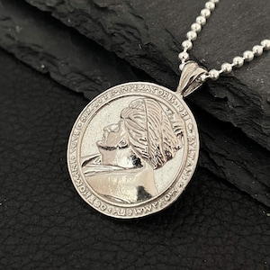 Mehmet II the Conqueror Ottoman Sultan&#39;s Silver Coin Necklace