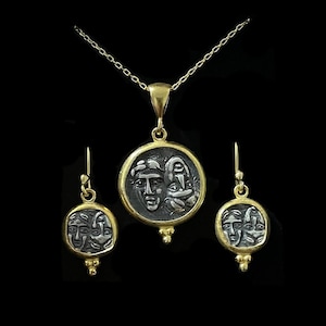 Antikes Moesia Coin Schmuck Set | Replik einer antiken römischen Münze in Museumsqualität