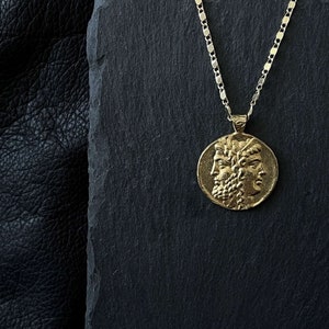 Zeus and Hera Janiform Necklace | Museum Quality Replica of an Ancient Coin