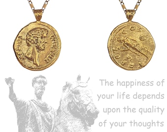 Caesar Marcus Aurelius Necklace | Museum Quality Replica of an Ancient Roman Coin