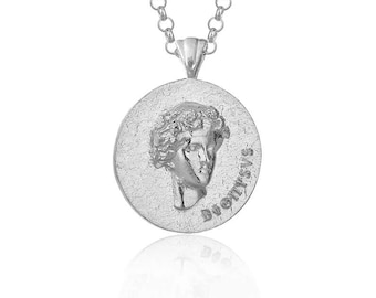 Dionysus Silver Necklace - Ancient Greek God of Wine and Revelry