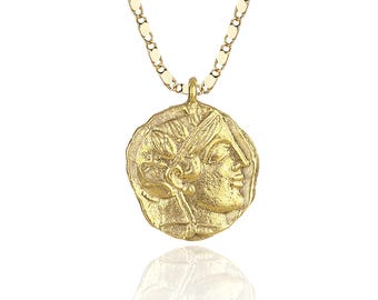 Athena and Owl Necklace | Museum Quality Replica of an Ancient Greek Coin