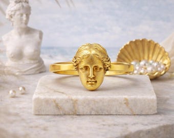 Anillo Venus para mujer: anillo de diosa en plata de ley 925 con banda de diamantes • Joyería de mitología romana
