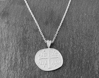 Greek Orthodox IC IX NIKA Necklace - 925 Sterling Silver