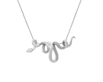 Silver Snake Necklace