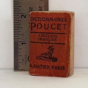 1918 MINIATURE French/English Dictionary